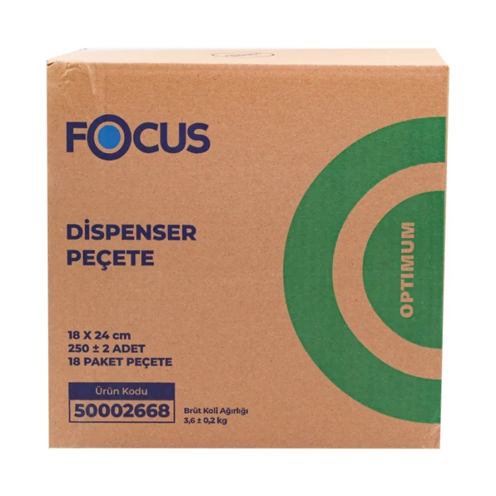 focus-optimum-dispenser-kagit-pecete-250li-18-paket-focus-kagit-havlu-focus-28452-38-B Focus Optimum Dispenser Peçete Kağıt 250Li 18 Paket - Görsel 1